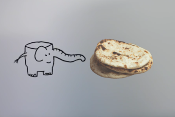 Naan broodje olifant illustratie