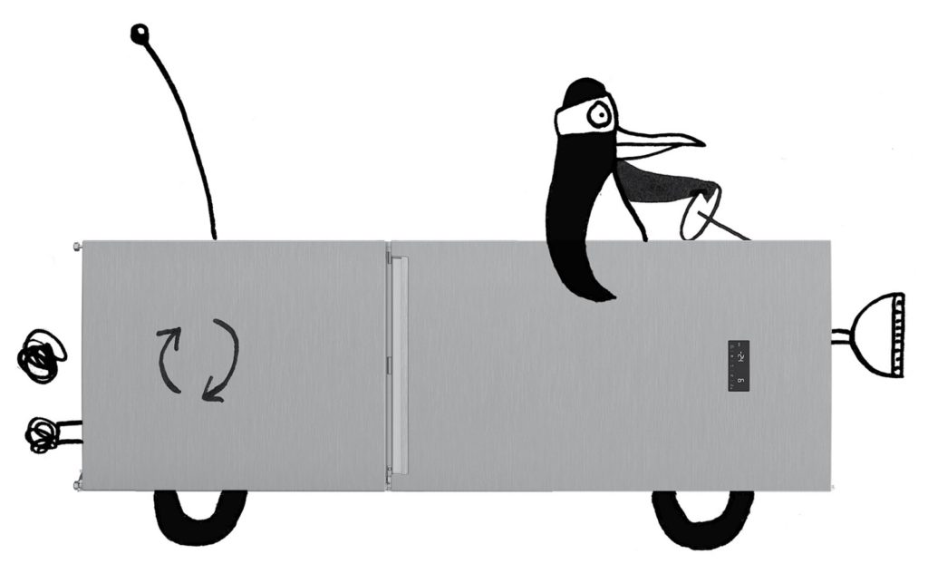 afgedankte-koelkast-auto-illustratie
