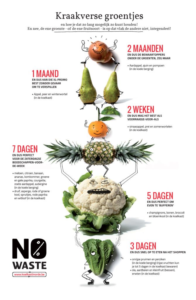 Min Midden echo Infografiek: Hoe lang kan je groenten en fruit bewaren? | Koelkast in Orde
